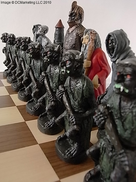 Lord of the Rings Hand Painted Theme Chess Set (Large)